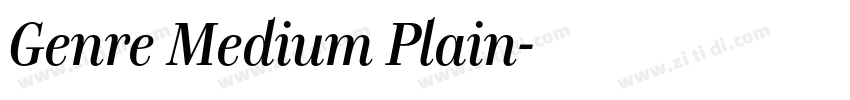 Genre Medium Plain字体转换